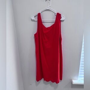 kate spade x Target Bright Red Sleeveless Scallop-Hem Mini Dress
